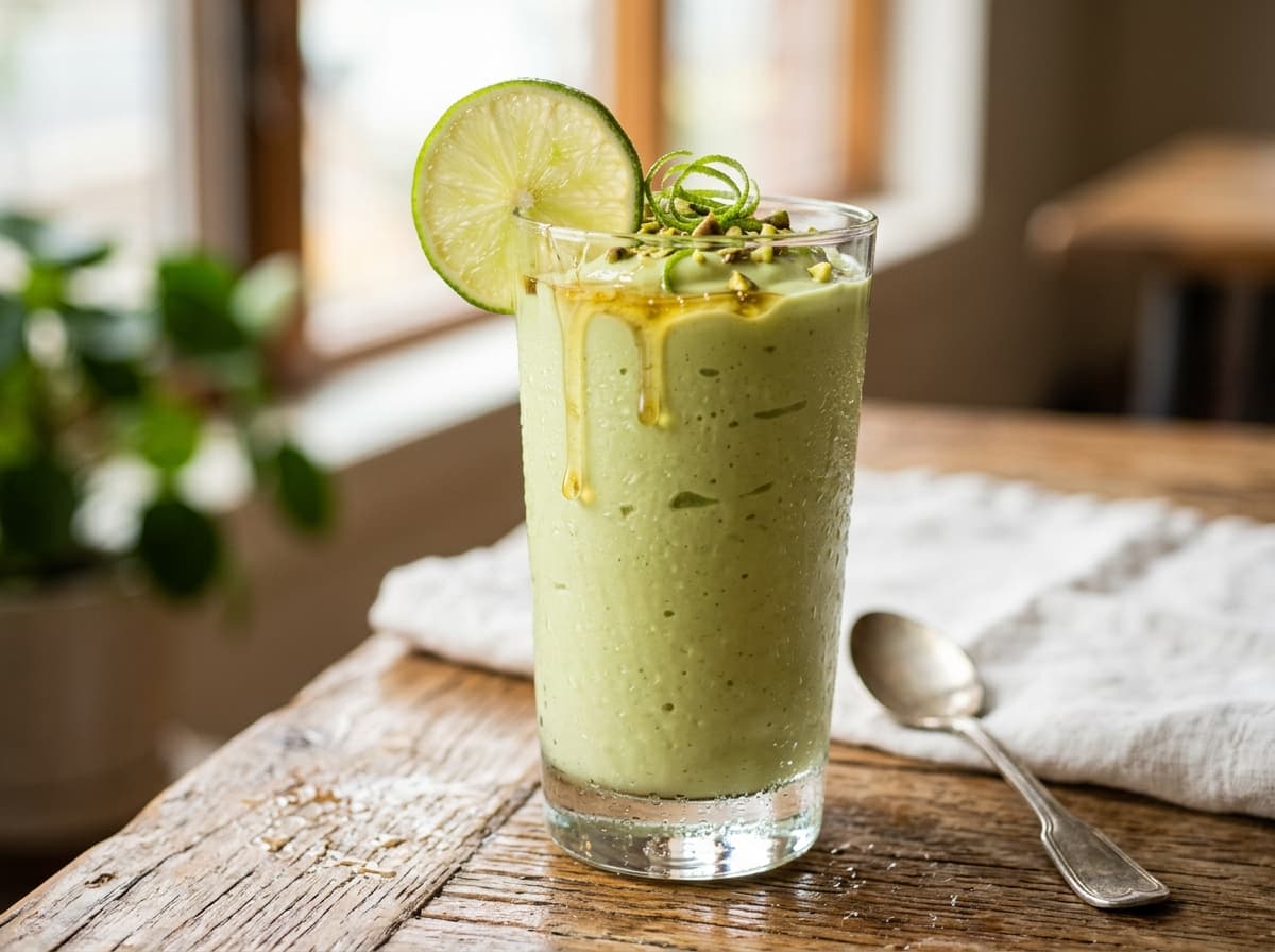 Creamy Avocado Lime Shake, a drinks dish
