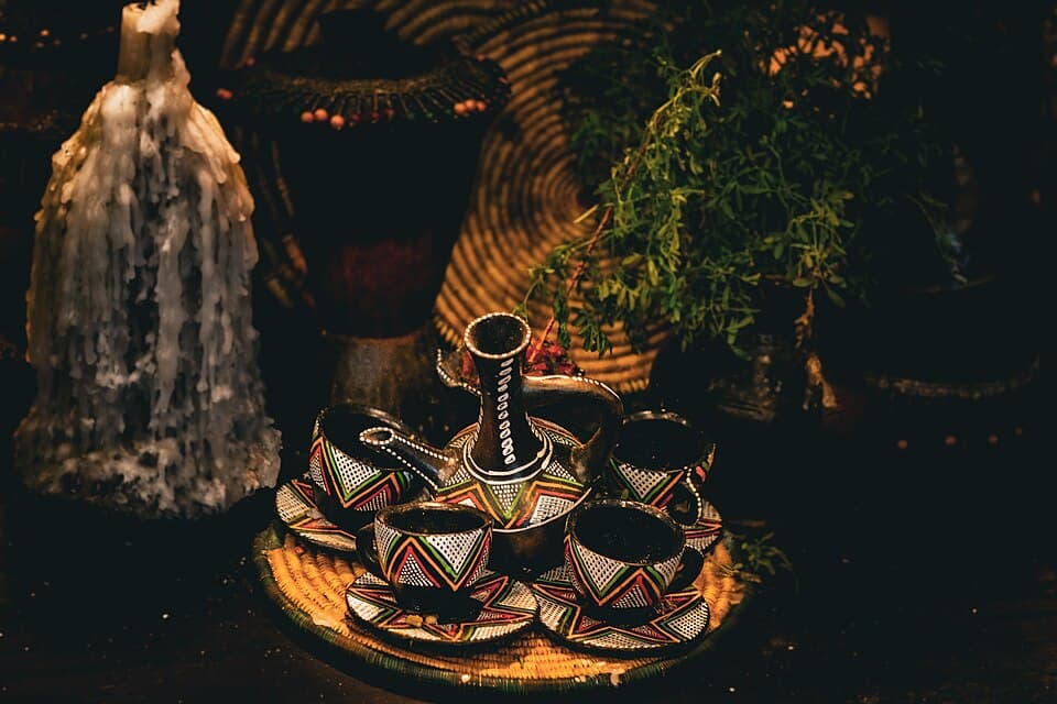 Traditional Buna Ceremony, a drinks dish