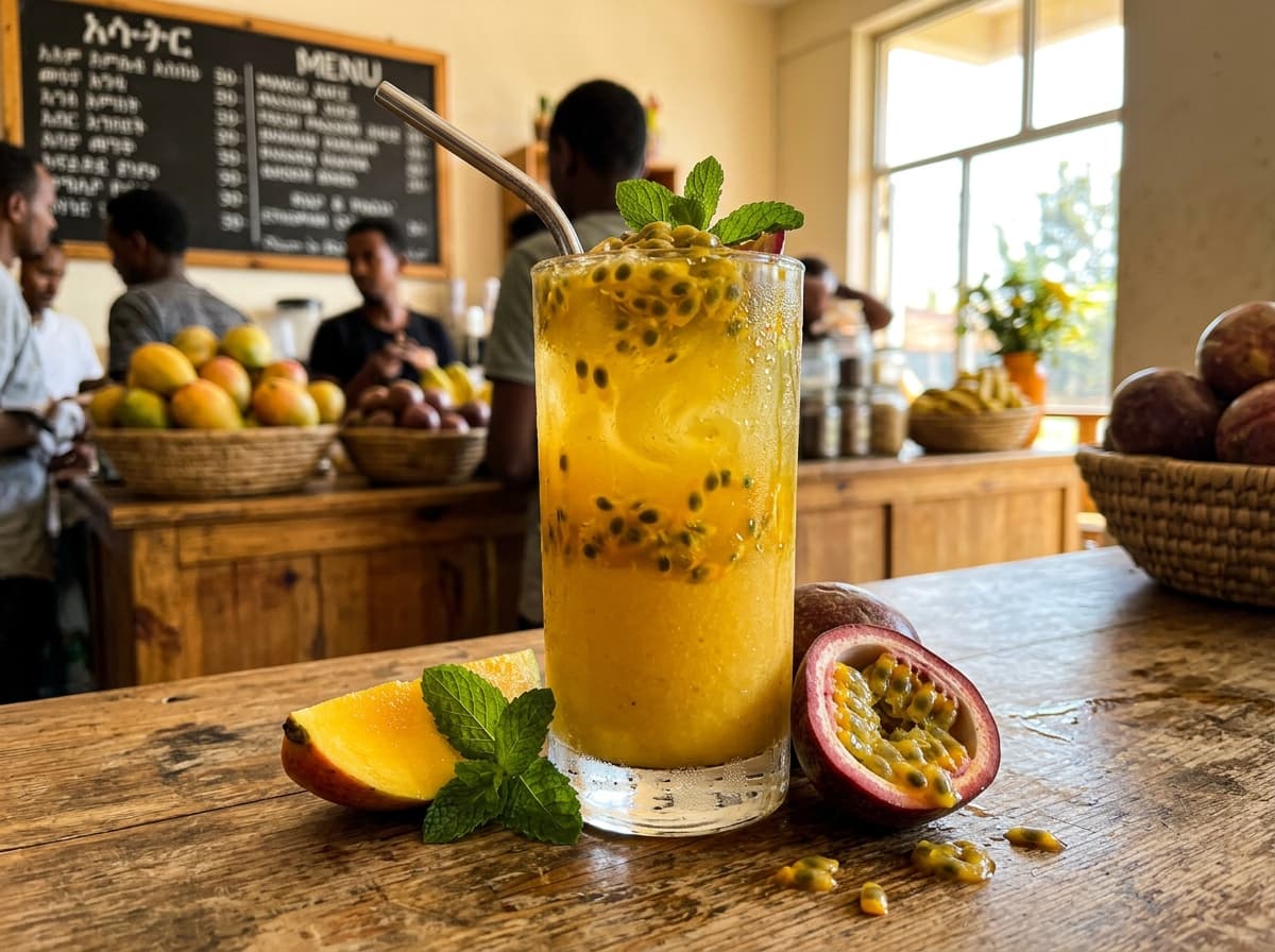 Fresh Mango Passion Juice, a drinks dish